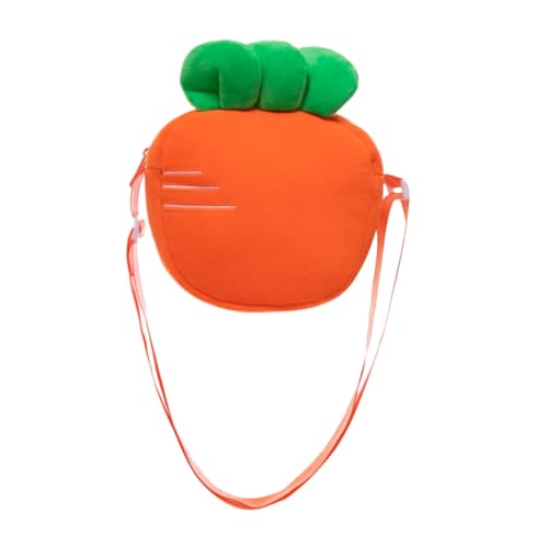 TOGEVAL Kindertasche süße Geldbörse Mini-Münzbeutel Kleinkind-Cartoon-Geldbörse Kinder umhängetasche Kinder geldbörse Single-Umhängetasche Aufbewahrungsbeutel für Kinder Stoff Orange von TOGEVAL