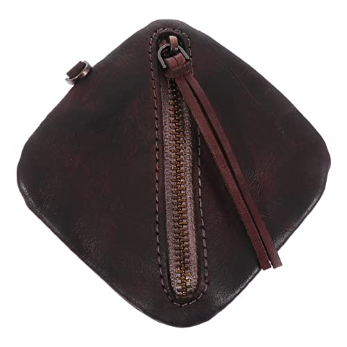 TOGEVAL Geldbörse Aus Echtem Für Herren Und Damen Praktischer Kartenhalter Mit Reißverschluss Schlanke Tasche Für Münzen Und Scheine Langlebig Und Leicht Zu Reinigen von TOGEVAL