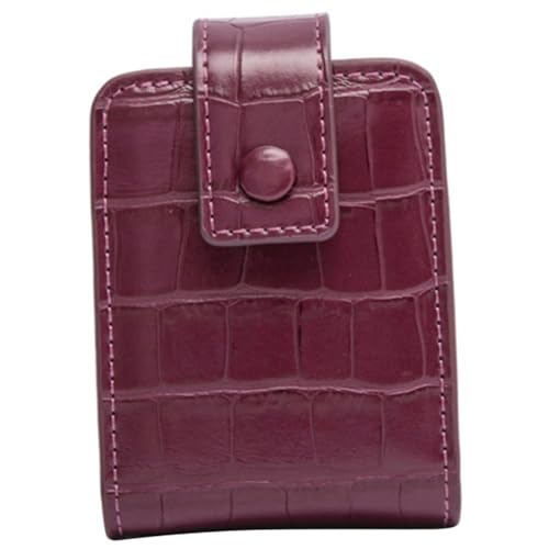 TOGEVAL Kleine Kosmetiktasche mit Spiegel Tragbare Lippenstift Tasche aus Leder Praktischer Make up Organizer für Damen Unterwegs Reise etui für Lippenstifte Kompakter Mini Schminkbeutel von TOGEVAL