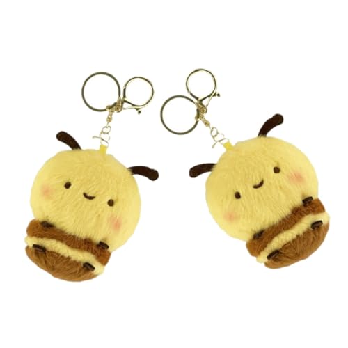 TOGEVAL Kleiner Bienenanhänger Fluoreszierende Flagge Massengeschenke Armbänder Accessoires Geschenktüte Untersetzer Für Veranstaltungen Kurzer Plüsch Yellow von TOGEVAL