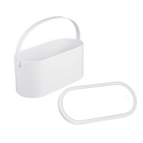 TOGEVAL Kosmetikspiegel Mit Led-licht Und Make-up Organizer Für Reisen Und Zuhause Tragbar Und Geräumig von TOGEVAL