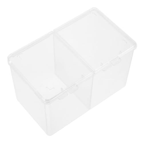 TOGEVAL Kosmetikpads Box Aufbewahrungsbox mit Deckel Transparente Organizer für Baumwollpads Design für Schnelle Suche für Badezimmer und Make Up Zubehör von TOGEVAL