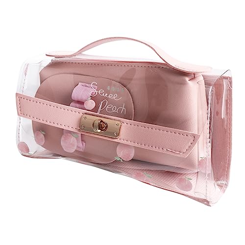 TOGEVAL Tragbare Kosmetiktasche Transparente Stifte-Aufbewahrungstasche Mit Großem Fassungsvermögen Einfache Schreibwarentasche Reißverschluss-Design Leicht Und Waschbar Für Junge von TOGEVAL