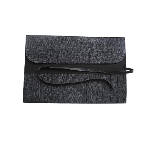 TOGEVAL Kosmetiktasche für Make Up Pinsel Teiliges mit Bindeband Leichte Aufbewahrungstasche aus Künstlichem Fasermaterial Tragbarer Organizer für Reisen und Zuhause Zufällige Farbe von TOGEVAL