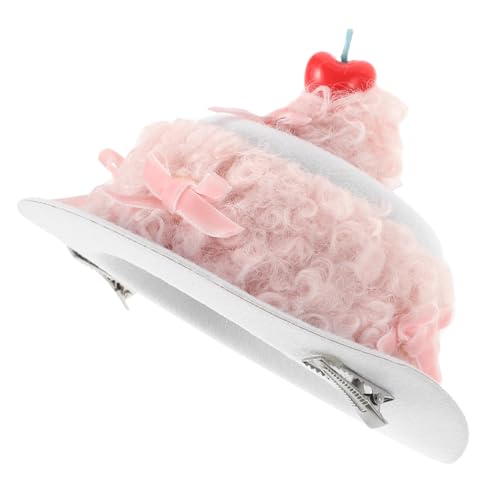 TOGEVAL Kreativer Geburtstags-hut Haarclip Für Frauen Charmante Kirschcreme-kuchen Haarnadel Haaraccessoire Für Partys Fotoshootings Und Festliche Anlässe von TOGEVAL