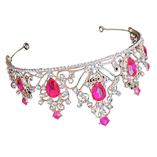 TOGEVAL Kristallkrone Bridal Tiara mit Strassbesatz Braut Diadem für Hochzeit Geburtstag Party Leichter Haarschmuck mit Feiner Verarbeitung und Glänzendem Design Damen Krone Accessoire von TOGEVAL