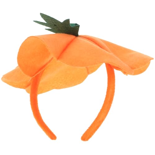 TOGEVAL Halloween Kürbis Haarschmuck Für Damen Elastisches Stirnband Mit Grünem Blätterdesign Für Kostümpartys Und Und von TOGEVAL