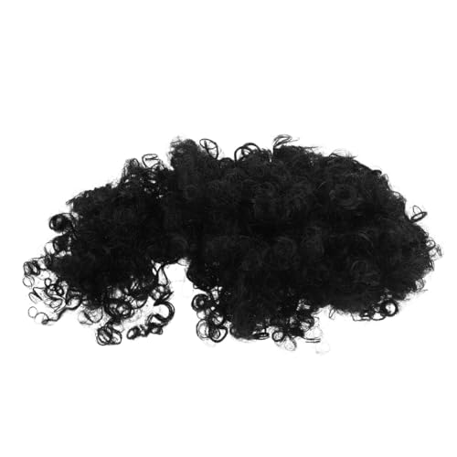 TOGEVAL Kurze Afro Lockenperücke für Frauen Synthetische Natürliche Afrostruktur Hitzebeständiges Faserhaar mit Fransen Geeignet für Cosplay Kostümpartys Verstellbar und Komfortabel von TOGEVAL