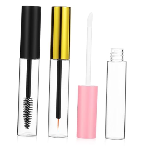 TOGEVAL Leeres Teiliges Kosmetikset mit Lipgloss Tube Transparent Eyeliner Container und Mascara Flasche mit Auslaufsicher für Wasserfesten Eyeliner und DIY Lipgloss von TOGEVAL
