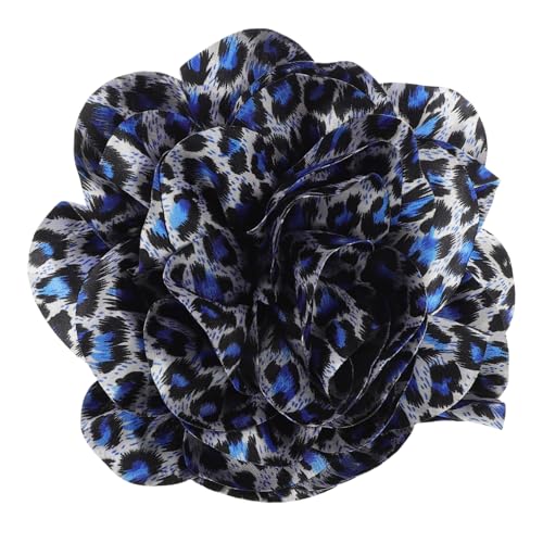 TOGEVAL Stoff Blume Brosche Leopard Muster French Satin Handgemacht Damen Brosche Kleidung Accessoires Party Hochzeit Tanz Zubehör Schmuck von TOGEVAL