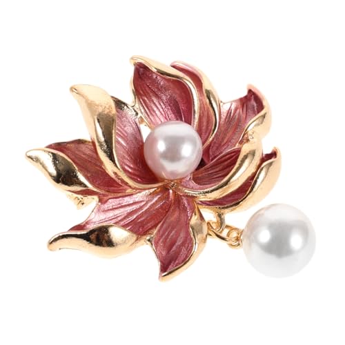 TOGEVAL Lotusblüten Brosche Anstecknadel Damen Kleidungsschmuck Karikatur Cardigan Clip für Pullover und Schal Dekoration Kratzfreie Oberfläche Langlebiges Material Vielseitig für Party von TOGEVAL