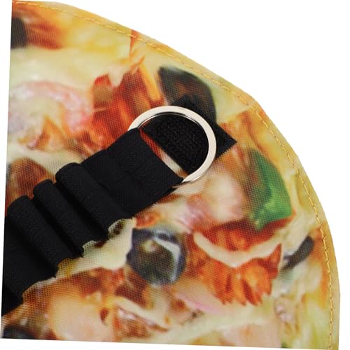 TOGEVAL Lustige Pizzastück Stifterolle aus Canvas Praktische Rollbare Federmappe für Schule Büro Reise Leichtes Schreibwarenetui im Realistischen Pizza Design von TOGEVAL