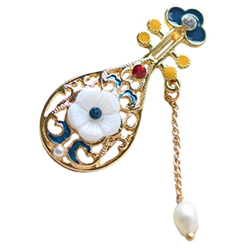 TOGEVAL Lute Brosche Damen Anstecknadel aus Langlebiger Legierung Sichere Dicke Rückseite Modisches Musikschmuck Accessoire für Alltag Hochzeit Auffälliges Design Vielseitig Tragbar von TOGEVAL