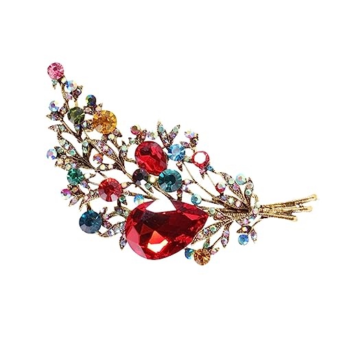 TOGEVAL Luxuriöse Strass Brosche Bouquet Form Retro Corsage Modischer Bruststecker für Damen Elegante Anstecknadel Schmuckaccessoire für Blazer Mantel Kleidung von TOGEVAL