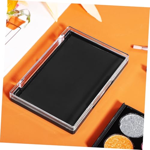 TOGEVAL Magnetische Leere Lidschatten Palette mit Transparentem Deckel Magnetischer Fixierung und Festem Boden Kompakte Aufbewahrung für Make up Pfannen für Depotting und Reisen von TOGEVAL