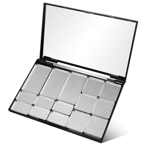 TOGEVAL Magnetische Leere Make Up Palette mit Großer Kapazität Vielseitiger Organizer für Lidschatten und Brauenpuder Robuste Metallpfannen Kompakt und Tragbar für Frauen von TOGEVAL