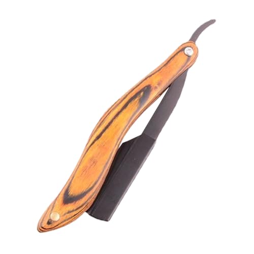 TOGEVAL Manueller Rasierer Herren Holzgriff Edelstahl Faltbar Holzgriff Rasiermesser Für Bartpflege Rasieren Trimmen Multifunktional Reise Rasierer von TOGEVAL