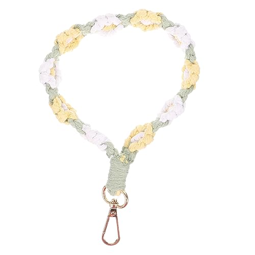 TOGEVAL Einzigartige Schlüsselanhänger Für Frauen Schlüsselanhänger Gewebte Blume Dekorative Tasche Schlüsselanhänger von TOGEVAL