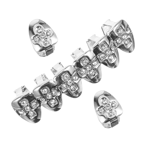 TOGEVAL Metallgrills Im Strass-cosplay-requisiten Für Rapper-kostüm-grill-set von TOGEVAL