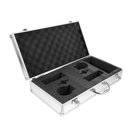 TOGEVAL Metallkoffer Für Mikrofone Handheld Drahtlos Mikrofon Werkzeugkoffer Tragbare Aktentasche Aus Aluminiumlegierung Mit Innenpolsterung Zum Schutz Und Einfachem Transport Mit Griff Mi von TOGEVAL