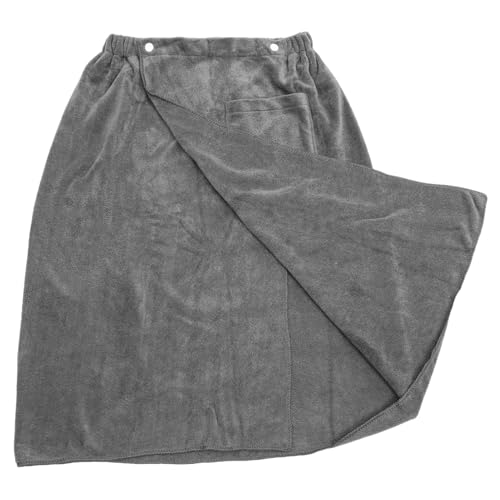 TOGEVAL Mikrofaser Herren badetuch mit Hoher Saugfähigkeit Dickes Weiches Faser badetuch Leichtes Atmungsaktives Duschhandtuch für Strand Schwimmbad und Wellness Graue Tragbare Saunakilt von TOGEVAL