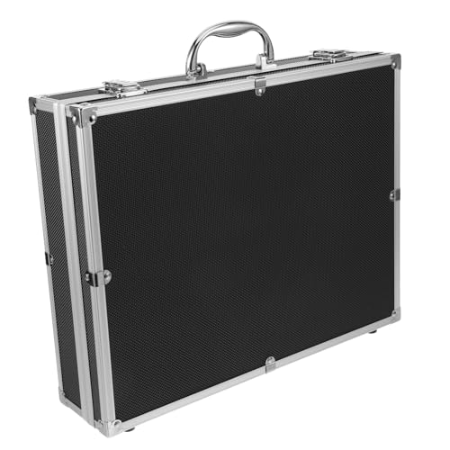TOGEVAL Mikrofonschutzbox Mikrofon-Organizer Kabellos Reisen Handhaben Mikrofon Fall Träger Mikrofon Schutzhülle Mikrofonkoffer Für Den Außenbereich Reisezubehör Aluminiumlegierung Black von TOGEVAL