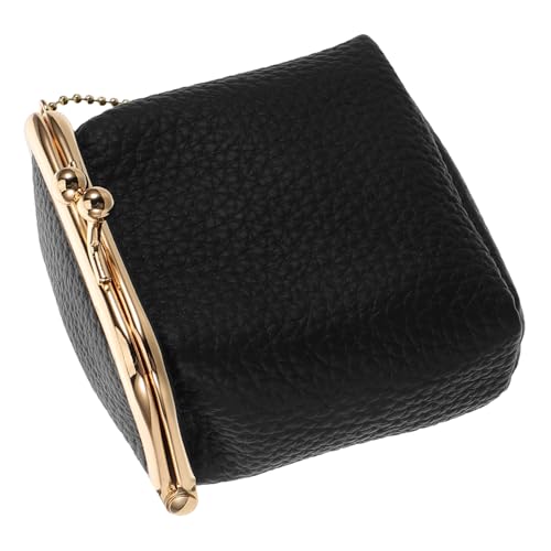 TOGEVAL Mini Kosmetiktasche Quadratisch Schwarz Kompakte Lippenstift Parfüm aufbewahrung Leichtes Münzetui für Damen Vielseitig für Reisen und Alltag Stilvolles Robustes Design von TOGEVAL