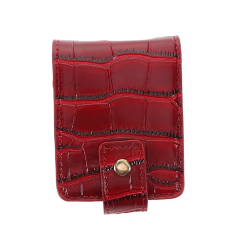 TOGEVAL Kleine Reisekosmetiktasche mit Spiegel Tragbare PU Lippenstiftetui Kleiner Make Up Organizer für Reisen Kompakte und Leichte Kosmetiktasche für Damen von TOGEVAL