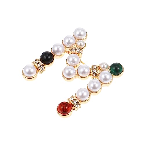 TOGEVAL Broschennadel Aus Legierung Stilvolle Strassbrosche Für Frauen Modische Alphabet Brosche Dekorative Brosche Für Kleidung Schönes Accessoire Für Taschen Und Schals von TOGEVAL