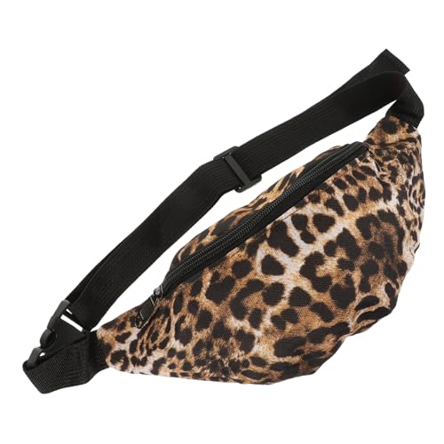 TOGEVAL Trendy Bauchtasche Damen Umhängetasche Gürteltasche Leopard Design Verstellbarer Schultergurt Für Freizeit Outdoor Reisen Einkauf von TOGEVAL