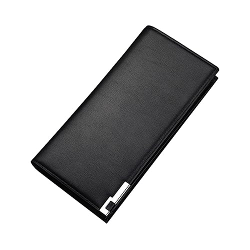 TOGEVAL Fashionable Herren Geldbörse Langer Praktischer Geldbeutel Aus Pu Schwarz Für Karten Und Bargeld Für Freizeit Und von TOGEVAL