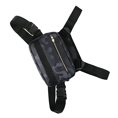 TOGEVAL Modischer Brustbeutel Für Damen Verstellbare Umhängetasche Mit Elastischem Gürtel Für Sport Und Praktischer Brustrucksack Für Handy Und Essentials Camouflage von TOGEVAL