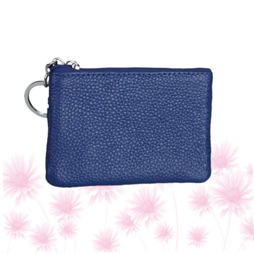 TOGEVAL Multifunktionale Damen Geldbörse Blaues Münzportemonnaie Mit Reißverschluss Für Schlüssel Geld Und Karten Handlich Und Für Alltag von TOGEVAL