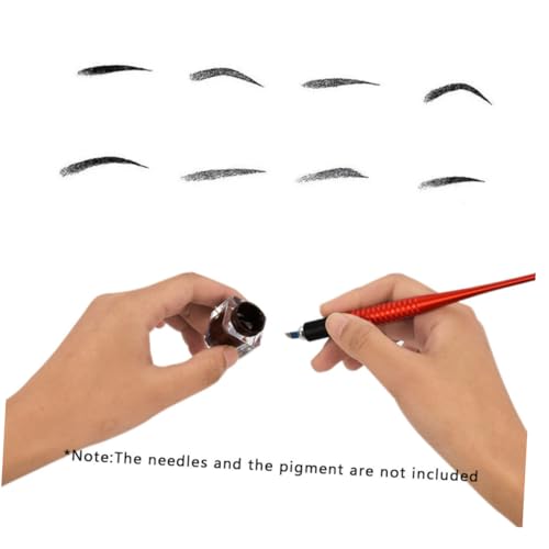 TOGEVAL Multifunktionaler Augenbrauenstift Schlanker Microblading Stift Rot für Präzises Make Up und Dauerhafte Anwendung Beauty Operation von TOGEVAL
