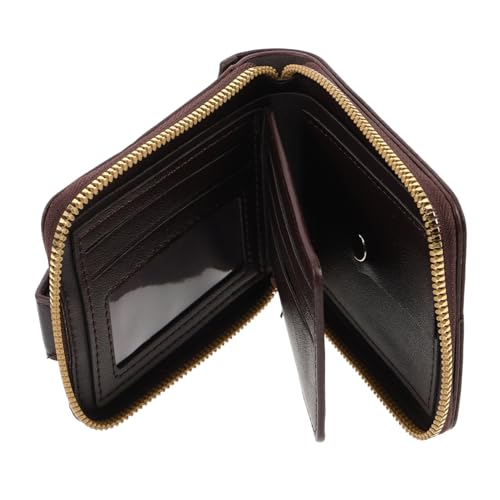 TOGEVAL Herren Geldbörse Mit Reißverschluss Kompakt Und Multifunktional Aus Strapazierfähigem Material Für Kreditkarten Bargeld Und Ausweise Im Eleganten Retro-Stil von TOGEVAL