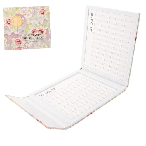 TOGEVAL Nagelfarben Display Buch Farben Nagel Farbpalette Nail Gel Sample Board Hülle Langlebig für Nagelkunst Pediküre Praxis Präsentation von TOGEVAL