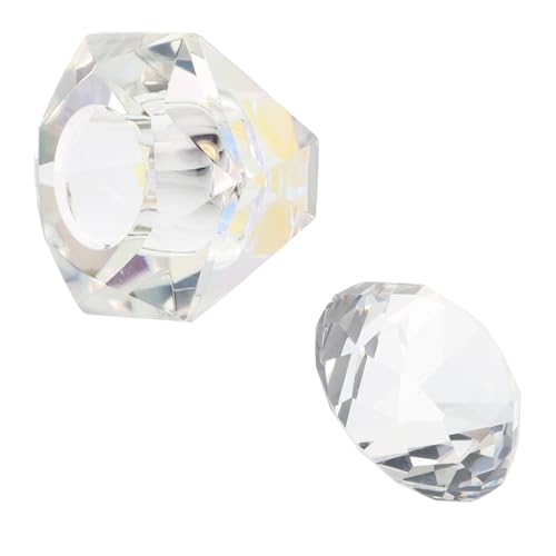 TOGEVAL Nail Art Kristallbecher mit Deckel Transparenter Achteckiger Nagelpulver Behälter Vielseitiger Acrylic Powder Bowl für Maniküre Dekoratives Design für Frauen und Begleiter von TOGEVAL