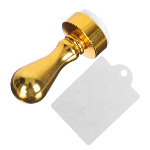 TOGEVAL Nail Art Stamper Gold Langlebiges Silikon und Kunststoffmaterial Handliches Maniküre Werkzeug für Nail Art Stempel und Schablonen Geeignet für Anfänger und Profis zu Hause Salon von TOGEVAL
