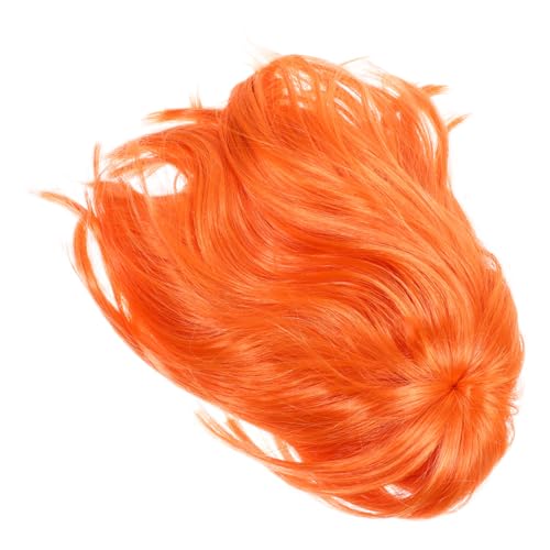 TOGEVAL Orangefarbene Bob Perücke mit Ponyfransen Kurze Gerade Cosplay Perücke für Damen und Modisch Natürlich Aussehende Party und Halloween von TOGEVAL