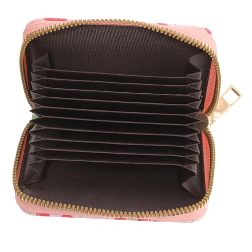 TOGEVAL Kleines Kartenetui Für Damen Praktische Geldbörse Mit Münzfach Und Viel Stauraum Für Karten Und Kleingeld Elegantes Design Kirschfarbe Für von TOGEVAL