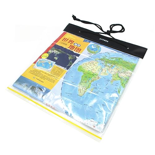 TOGEVAL Outdoor Wasserdichter Kartenhalter Transparente Selbstverschließende Tasche Für Karten Und Dokumente Für Kajakfahren Und Wassersport Und Schneefeste Aufbewahrungstasche von TOGEVAL