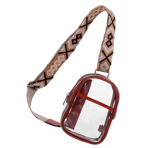 TOGEVAL Modische PVC-gewebte Umhängetasche Handtasche Schultertasche Brusttasche Zum Wandern Und Einkaufen von TOGEVAL