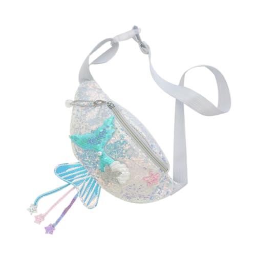 TOGEVAL Pailletten-Brusttasche Für Mädchen Meerjungfrau-Cartoon-Bauchtasche Für Junge Mädchen Glitzernde Tasche Kindertasche Mit Pailletten Bauchtasche Umhängetasche Für Junge von TOGEVAL
