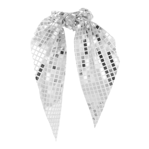 TOGEVAL Pailletten Haargummi mit Schleife Damen Elastisch Modisch Glänzend Komfortabel für Partys Hochzeit Alltag Festliches Haaraccessoire von TOGEVAL