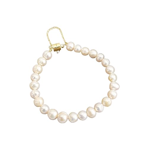 TOGEVAL Perlenarmband für Damen Elegantes Schmuckstück Rundperlen Verstellbar und Hautfreundlich für Perfektes zu Valentinstag und Feiertagen von TOGEVAL