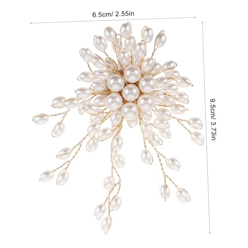 TOGEVAL Perlenbrosche Schneeflocke Blumen Design Anstecknadel für Damen Vielseitiger Schmuck für Jacken Schals Blazer und Festliche Outfits Edles Accessoire mit Kunstvoller von TOGEVAL