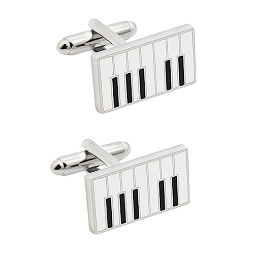 TOGEVAL Piano Manschettenknöpfe Herren Metallfinish Business Hemdknöpfe Klassisch Modern Geschenkidee für Männer Hochzeit Valentinstag Geburtstag von TOGEVAL
