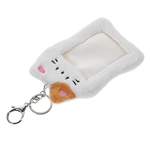 TOGEVAL Plüsch-kartenhalter Mit Cartoon-katzenmotiv Ausweishalter Aus Plüsch Kartenhülle Aus Weichem Material Zum Aufhängen An Rucksack Oder Anhänger Zum Organisieren Von Spielkarten von TOGEVAL