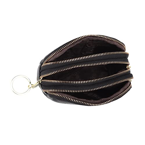 TOGEVAL Münzgeldbörse Aus Hochwertigem Rindsleder Mit Reißverschluss Kleine Geldbörse Für Damen Und Herren Tragbare Handtasche Zum Aufbewahren Von Münzen Und Schlüsseln von TOGEVAL