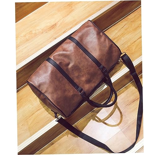TOGEVAL Pu Reisetasche Für Und Damen Tragbare Umhängetasche Wasserdichter -Organizer Overnight Bag Braun Für Und Geschäftsreisen von TOGEVAL